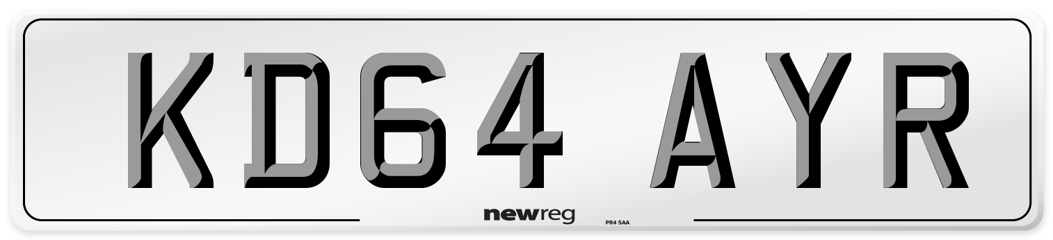 KD64 AYR Number Plate from New Reg